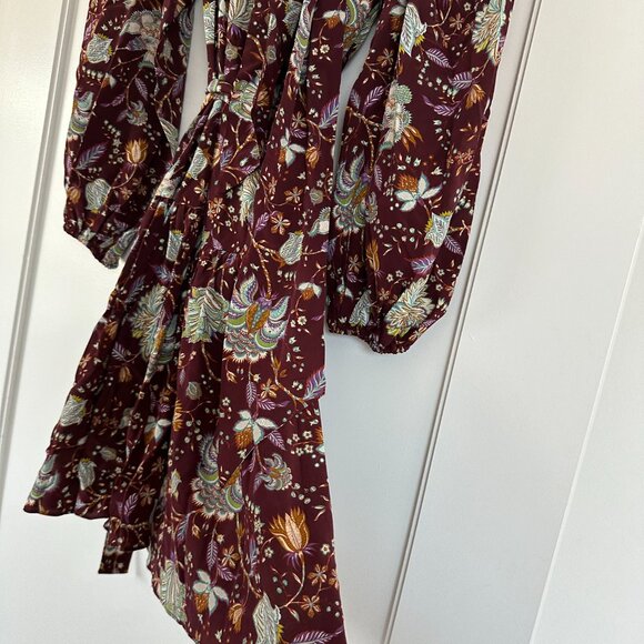 NWT Ulla Johnson Lula Mini Dress in Heliotrope Silk Floral High Neck Long Sleeve - Picture 8 of 13